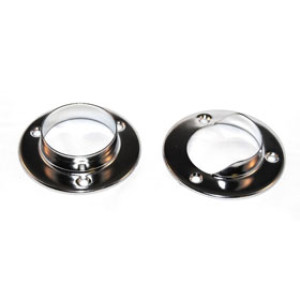 G-FORCE 41007 1-5/16" METAL POLE SOCKET CHROME FINISH (PAIR) SCREWS INCLUDED