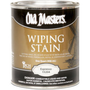 OLD MASTERS 15204 ESPRESSO WIPING STAIN 250 VOC