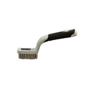 G-FORCE 44416 3" X 10" NARROW STAINLESS STEEL WIRE BRUSH SOFT GRIP TPR HANDLE