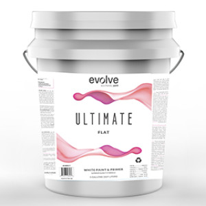 EVOLVE PAINTS UL7355-3 5G ULTIMATE LATEX WHITE FLAT PAINT