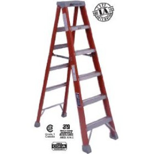 LOUISVILLE LADDER FS1506 6' TYPE IA FIBERGLASS STEP LADDER 300LB CAPACITY