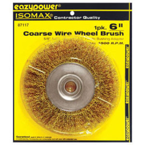 EAZYPOWER 87117 6" COARSE WIRE WHEEL BRUSH 1/2" BORE - ELECTRIC GRINDERS 1PK