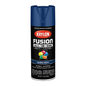 KRYLON K02714007 FUSION ALL-IN-ONE GLOSS NAVY 12 OZ INDOOR - OUTDOOR