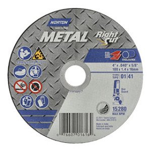 NORTON 01616 4" X 1/16" X 5/8" RIGHT ANGLE METAL CUT OFF BLADE TYPE 1