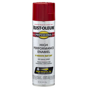 RUST-OLEUM PROFESSIONAL 7564838 HIGH PERFORMANCE ENAMEL SAFETY RED 15 OZ