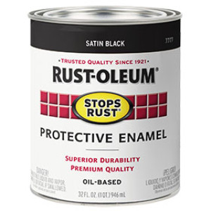 RUST-OLEUM STOPS RUST 7777502 SMOOTH PROTECTIVE ENAMEL SATIN BLACK