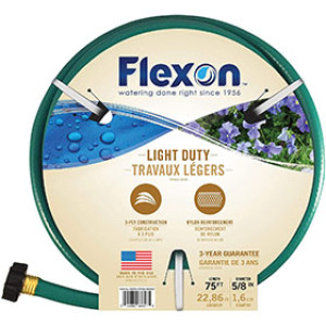 FLEXON FR5875 5/8" X 75' 3-PLY LIGHT DUTY GARDEN HOSE