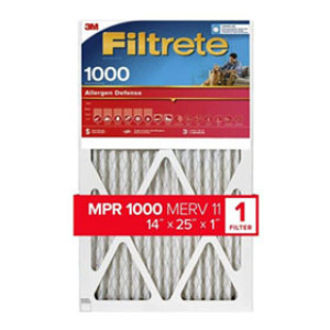 3M 9804-4 FILTRETE 14" X 25" X 1" ALLERGEN DEFENSE AIR FILTER 1000 MPR
