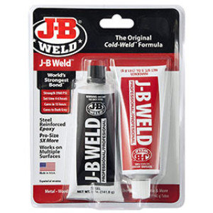 J-B WELD 8281 5 OZ WELD STEEL REINFORCED EPOXY PRO SIZE (2) TUBES BLISTER PACK