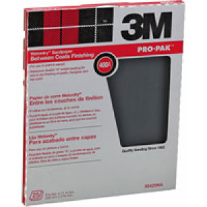 3M 99420 WET OR DRY 9" X 11" 400A SANDPAPER (25PK)