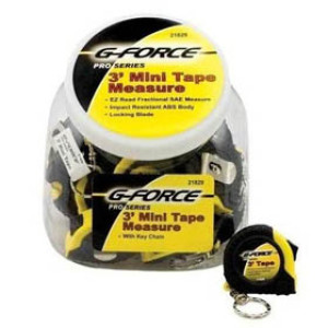 G-FORCE 21829 20 PIECE 3' MINI TAPE MEASURE KEY CHAIN