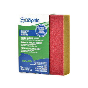 BLUE DOLPHIN MF-10 MEDIUM/FINE 4" X 2-5/8" X 1" SANDING SPONGE 60/100 CARDED