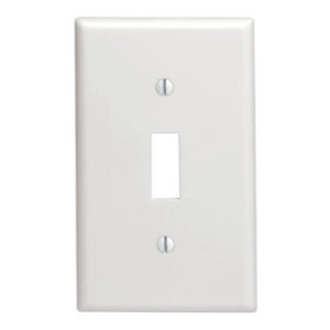LEVITON 020-88001-000 ONE GANG SWITCH WALLPLATE WHITE