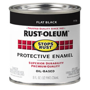 RUST-OLEUM STOPS RUST 7776730 PROTECTIVE ENAMEL FLAT BLACK