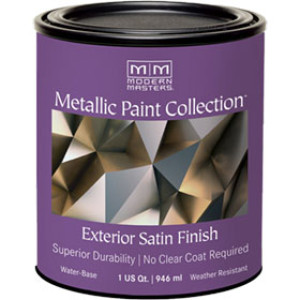 MODERN MASTERS 337164 DOME GOLD WATERBASED EXT SATIN METALLIC PAINT 32 OZ