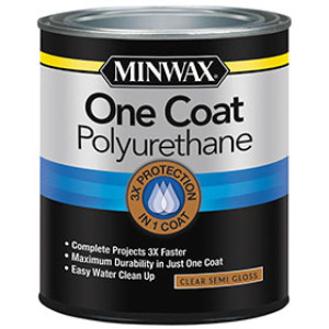 MINWAX 356150000 ONE COAT SEMI-GLOSS POLYURETHANE