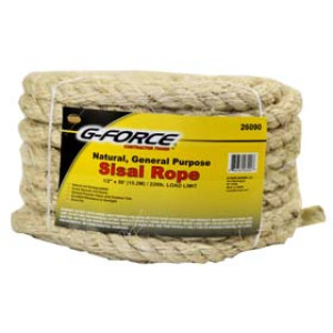 G-FORCE 26090 1/2' X 50' TWISTED SISAL ROPE
