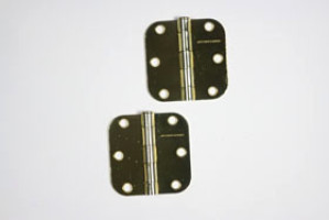 G-FORCE 42203 ROUND CORNER POLISHED BRASS 3" BUTT HINGES BULK "NO SCREWS"