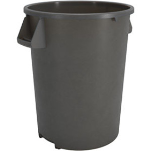 CARLISLE BRONCO 84104423 44 GAL GRAY ROUND WASTE BIN CONTAINER