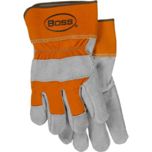 BOSS 2393L LARGE PREMIUM SPLIT LEATHER COWHIDE PALM GLOVE