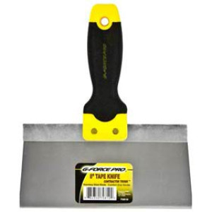 G-FORCE 70810 8" FLEXIBLE STAINLESS STEEL TAPE KNIFE ERGO GRIP HANDLE