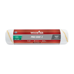 WOOSTER PRO/DOO-Z RR644-12 12" X 3/4" WHITE/GOLD STRIPES WOVEN ROLLER COVER
