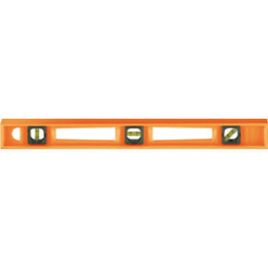 JOHNSON 7724-0 24" STRUCTO CAST ORANGE POLY I-BEAM LEVEL 3 VIALS EASY TO READ