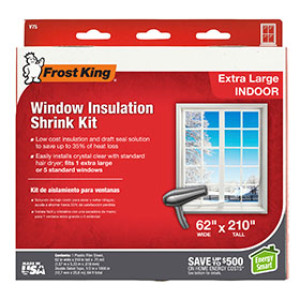 FROST KING V75H 18485 62" X 210" X-LARGE SHRINK WINDOW INSULATION KIT (1)