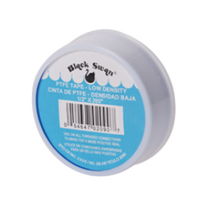BLACK SWAN 02090 LOW DENSITY PTFE TAPE 1/2" X 260" WHITE MIL-T-27730A