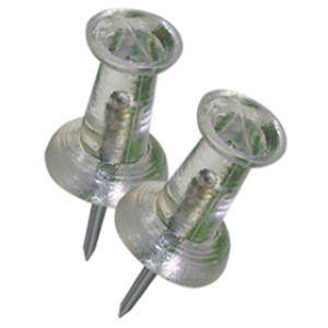 ANCHOR WIRE 122640 CLEAR PUSH PINS (16PK)