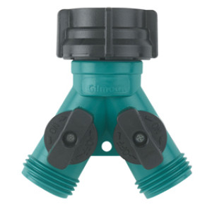 GILMOUR 17 POLY "Y" CONNECTOR WITH SHUT OFF