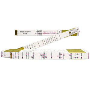 LUFKIN T636N 6' X 5/8" BRICK MASON FOLDING WOOD RULE - RED END