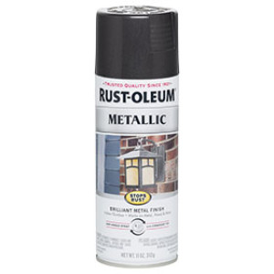 RUST-OLEUM STOPS RUST 7250830 METALLIC FINISH BLACK NIGHT 11 OZ SPRAY PAINT