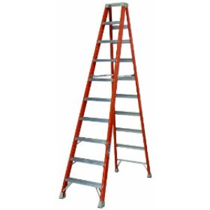 LOUISVILLE LADDER FS1510 10' TYPE IA FIBERGLASS STEPLADDER