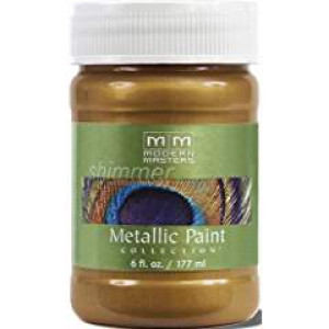 MODERN MASTERS ME289-06 6 OZ BRASS SATIN METALLIC PAINT SEMI-OPAQUE