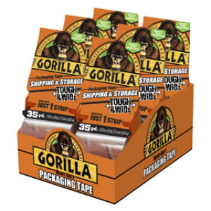 GORILLA GLUE 6045002 2.88" X 35YD GORILLA CLEAR PACKAGING TAPE WITH DISPENSER
