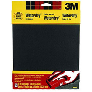 3M 9086DC-NA WET OR DRY EXTRA FINE 9" X 11" 320 GRIT SANDPAPER 5 PACK