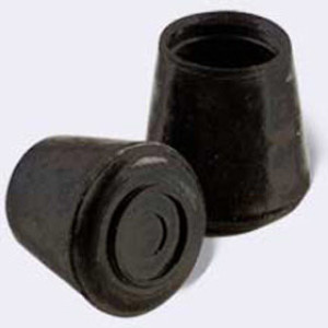SHEPHERD 9126 3/4" BLACK RUBBER NON SKID LEG TIPS (4CD)