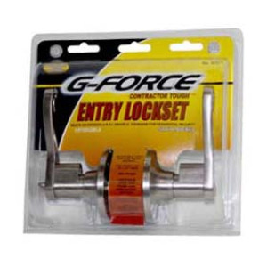 G-FORCE 80071 ENTRY SCROLL LEVER LOCKSET SATIN NICKEL KWI KEYWAY KEYED ALIKE
