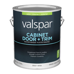 VALSPAR 81007.007 CABINET, DOOR&TRIM SATIN WHITE WATER-BASED ALKYD ENAMEL