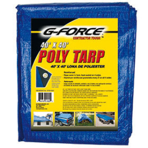 G-FORCE 91600 40' X 40' BLUE ALL PURPOSE TUFF TARPAULIN