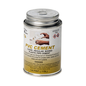 BLACK SWAN 07000 4 OZ CAN PVC SOLVENT CEMENT REGULAR BODIED ASTM D-2564