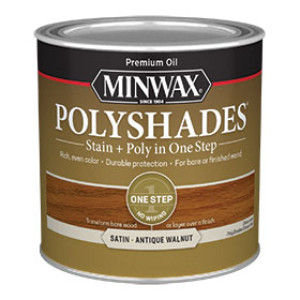 MINWAX 213404444 340 POLYSHADES SATIN ANTIQUE WALNUT STAIN