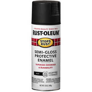 RUST-OLEUM STOPS RUST 7798830 12 OZ PROTECTIVE ENAMEL SEMI-GLOSS BLACK SPRAY