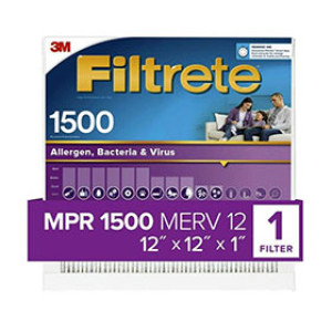 3M 2010-4 FILTRETE 12" X 12" X 1" ALLERGEN, BACTERIA & VIRUS AIR FILTER