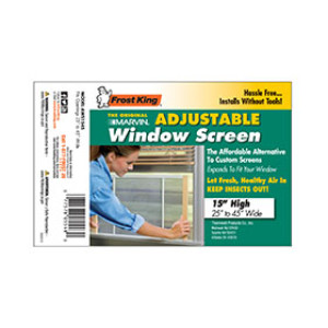FROST KING AWS1545 55480 25-45" X 15" ADJUSTABLE WINDOW SCREEN