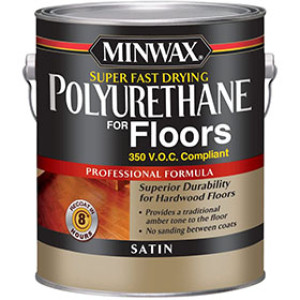MINWAX 130250000 SATIN SUPER FAST DRYING POLYURETHANE FOR FLOORS 350 VOC