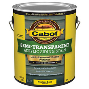 CABOT 1306.007 NEUTRAL BASE SEMI-TRANSPARENT ACRYLIC SIDING STAIN