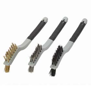 WARNER TOOL 10481 SOFT GRIP MINI WIRE BRUSH 3PC SET