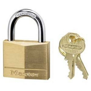 MASTER LOCK 140D WIDE BODY SOLID BRASS LOCK KEYED DIFFERENT 1-9/16" WIDE